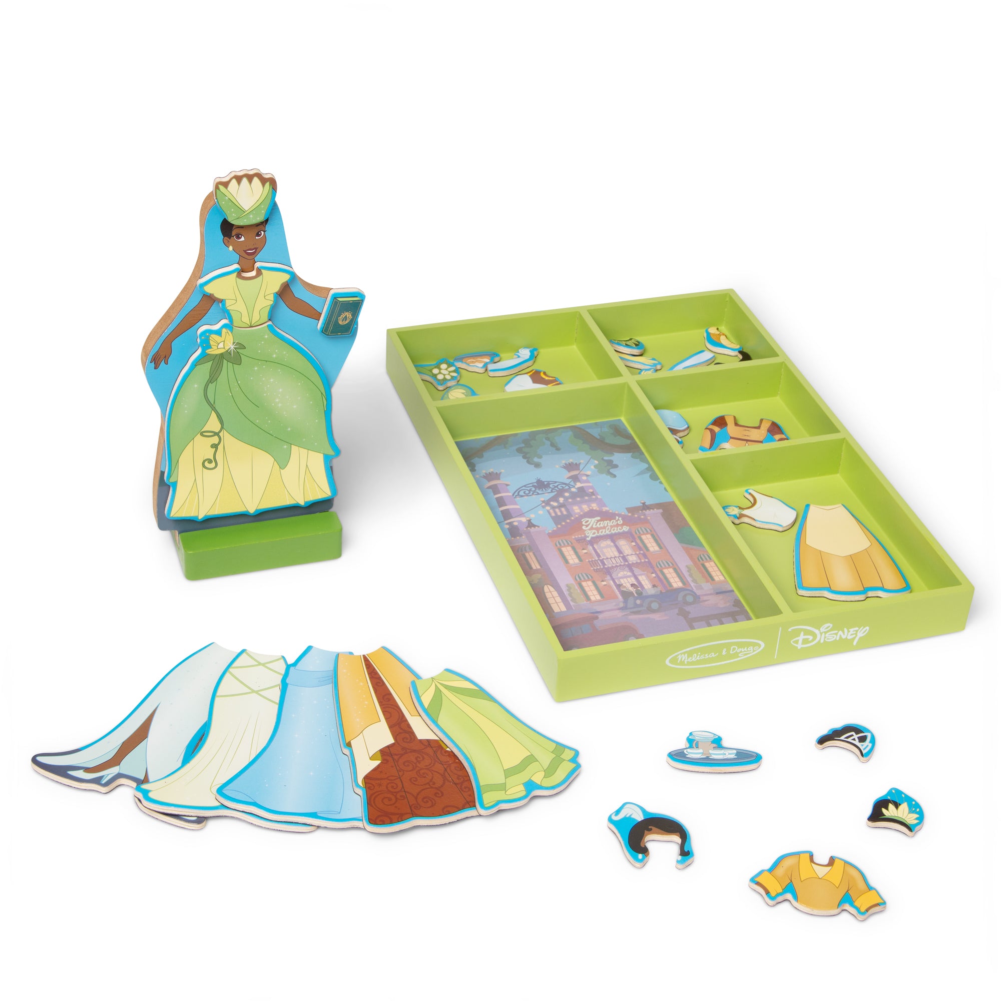 Disney Tiana Wooden Magnetic Dress-Up Play Set