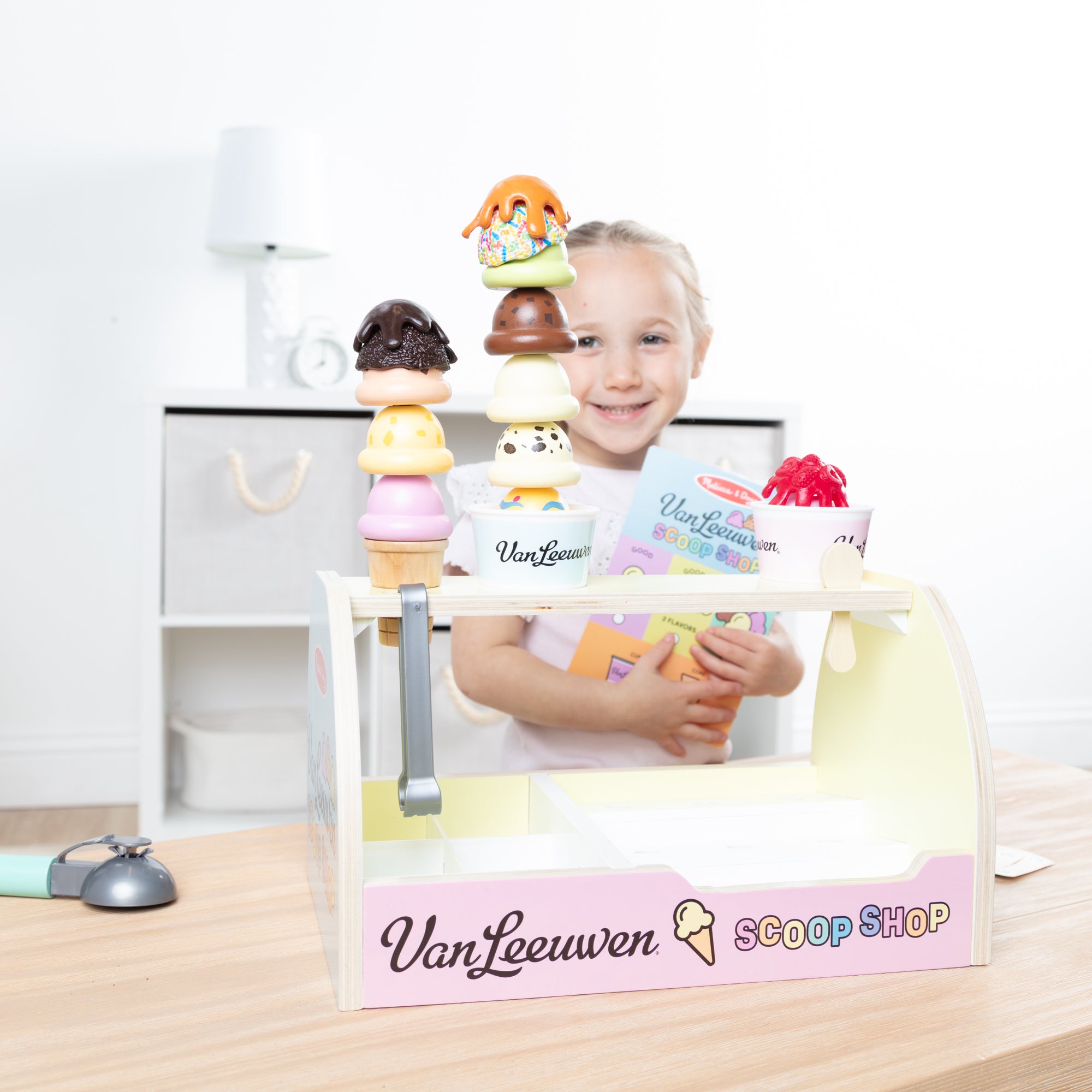 Melissa & Doug x Van Leeuwen Wooden Ice Cream Counter - Image 2
