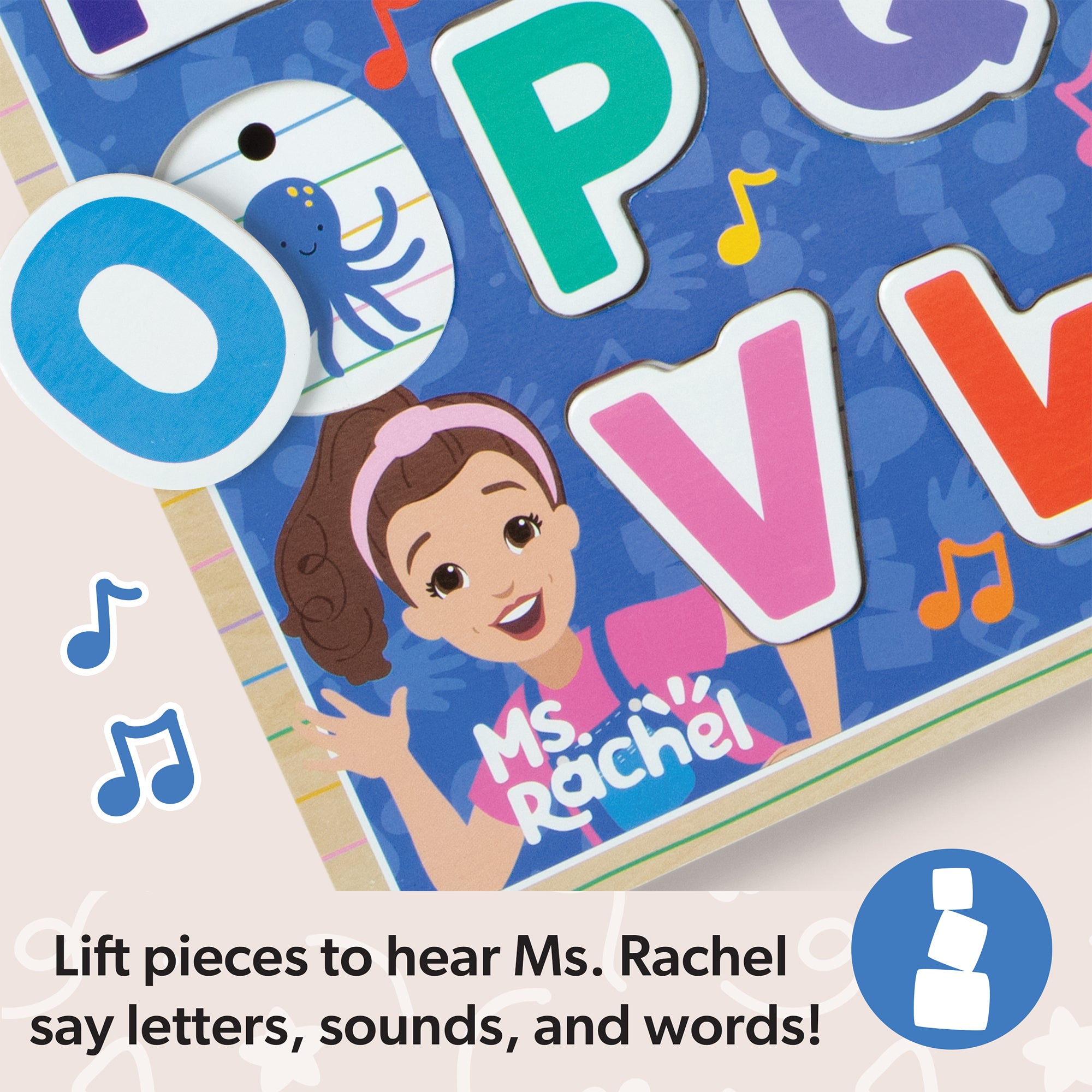 Ms. Rachel? Wooden Phonics Alphabet Sound Puzzle - 26 Pieces - Image 7