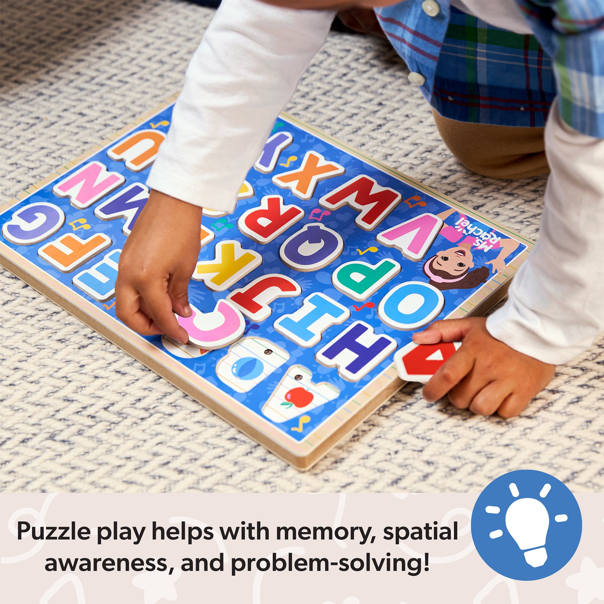 Ms. Rachel? Wooden Phonics Alphabet Sound Puzzle - 26 Pieces - Image 5