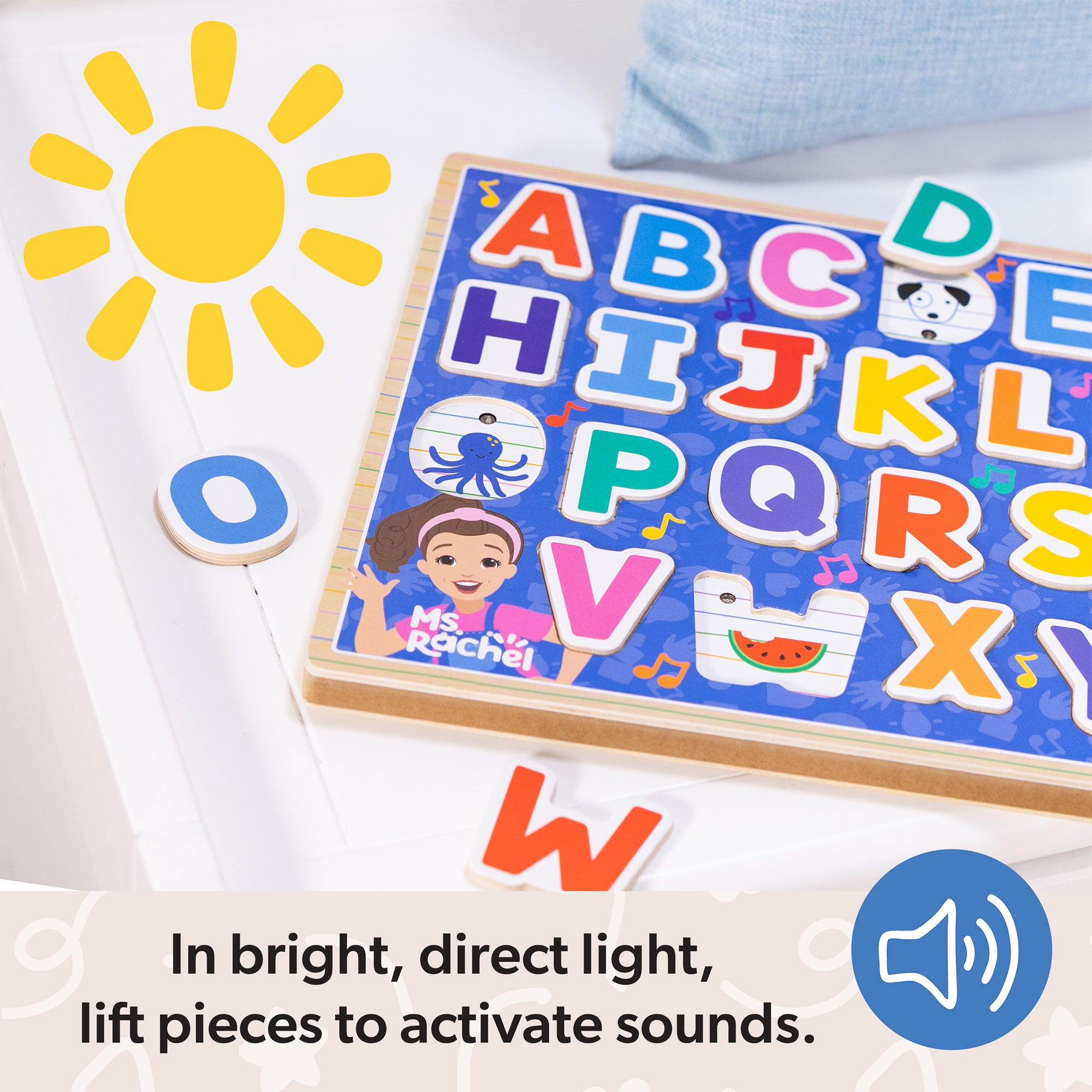Ms. Rachel? Wooden Phonics Alphabet Sound Puzzle - 26 Pieces - Image 2