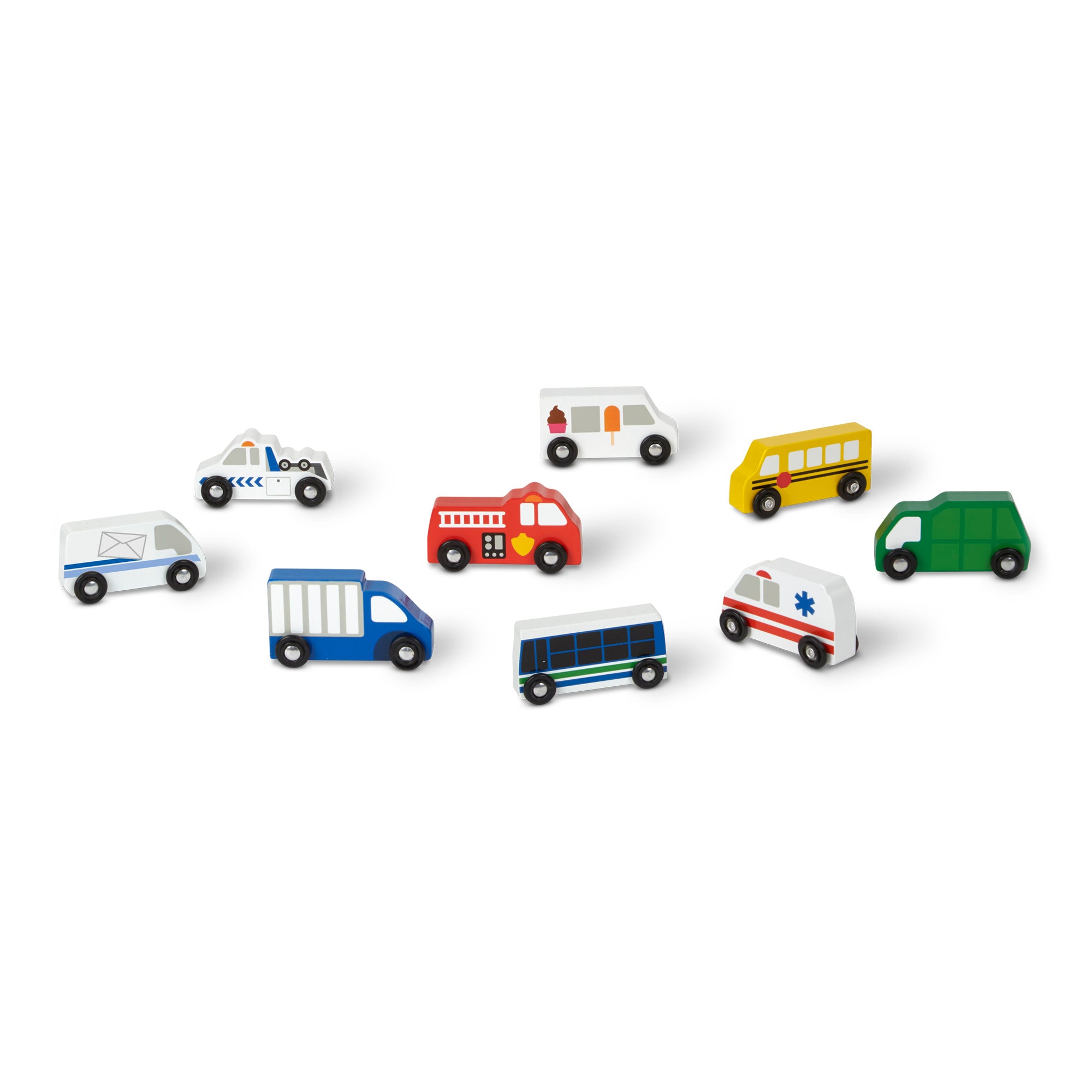 Wooden Town Vehicles Set - Image 4