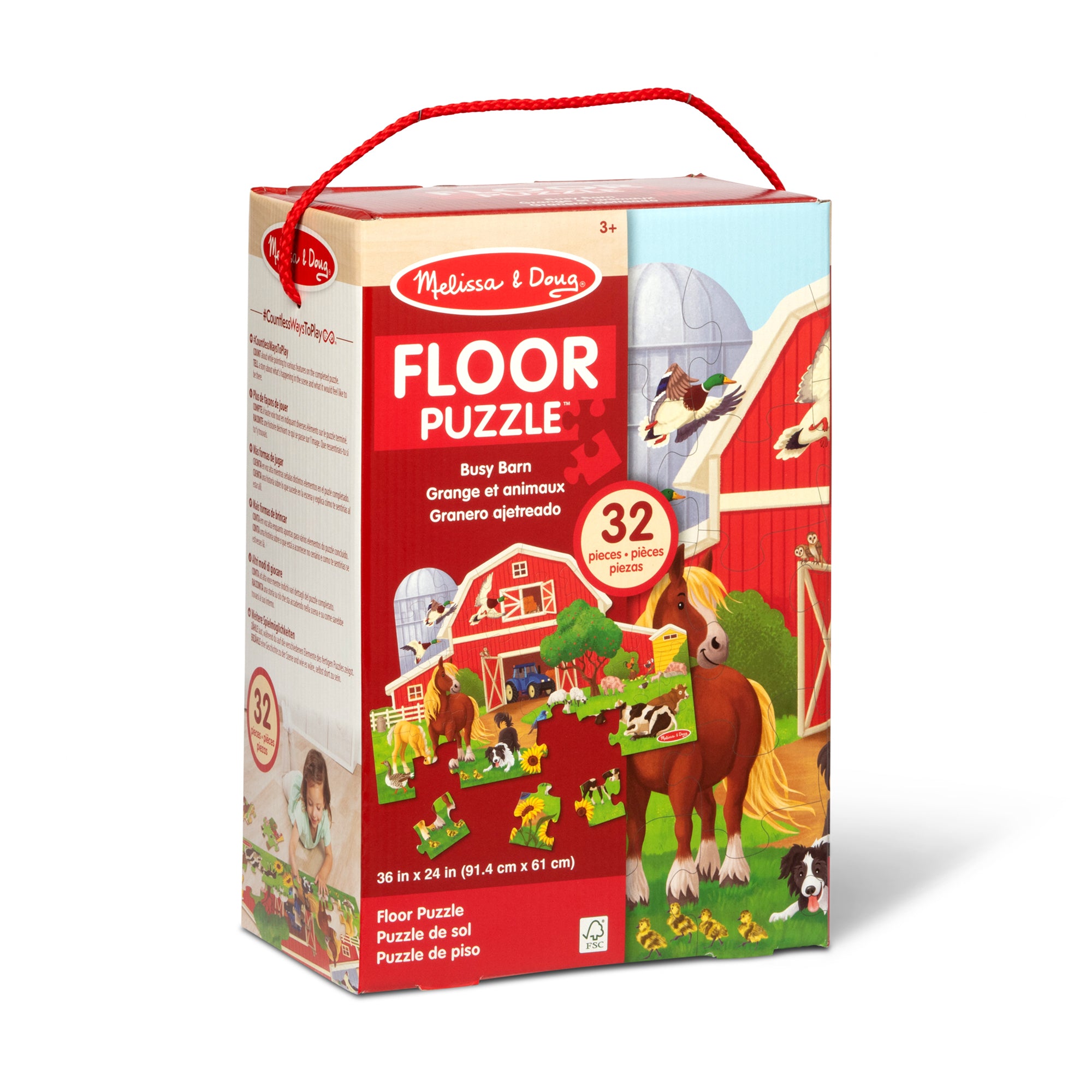 Busy Barn Shaped Floor Puzzle - 32 Pieces - Image 9