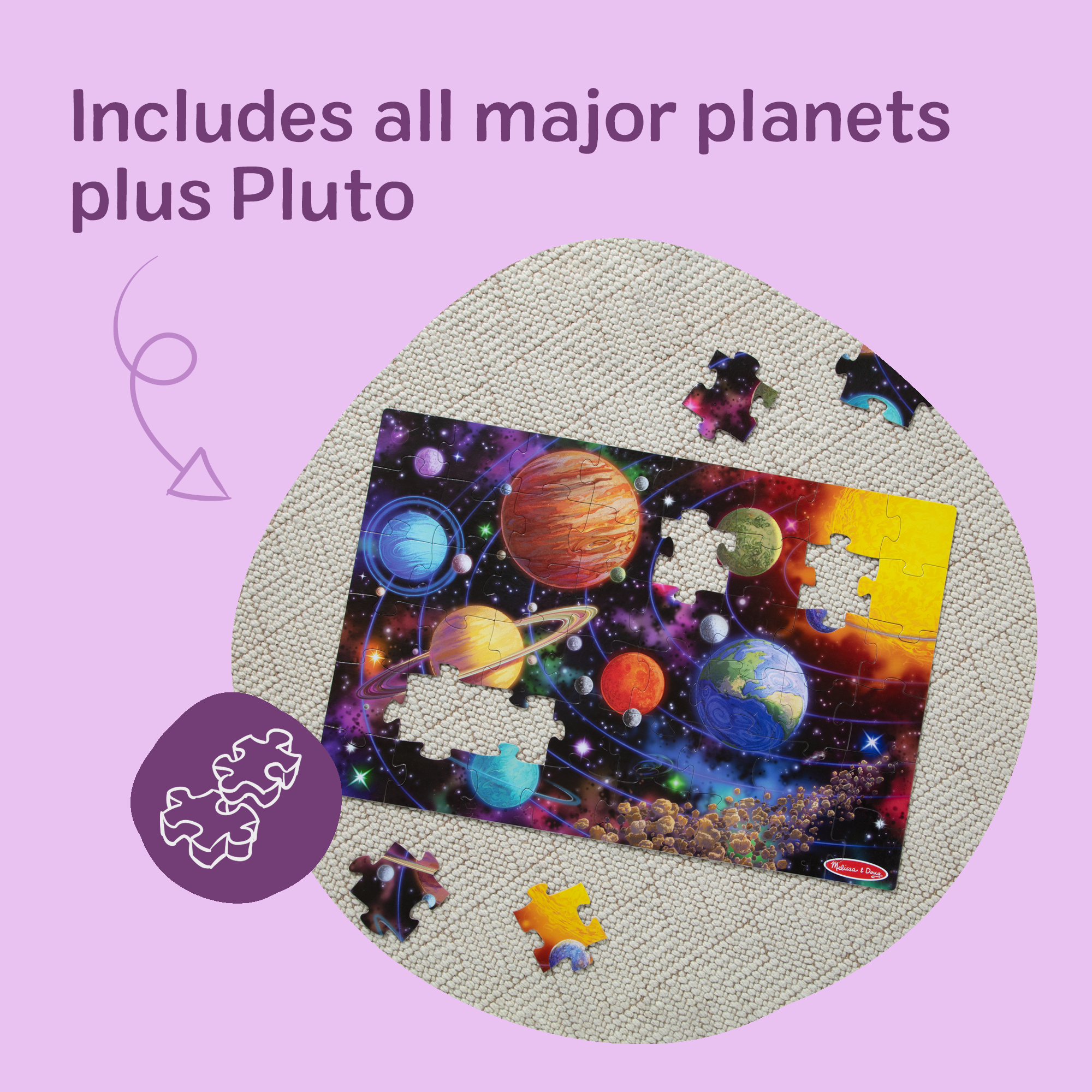 Solar System Floor Puzzle - 48 Pieces - Image 4