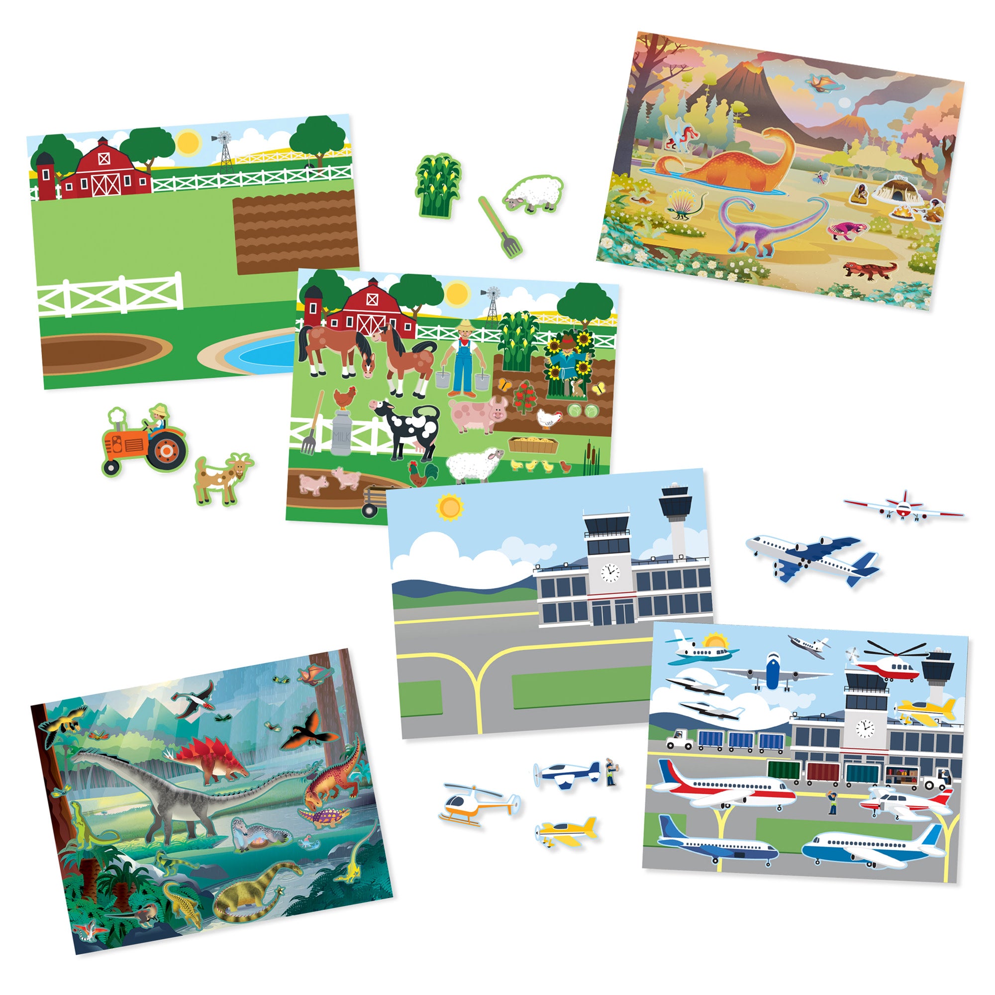 Reusable Sticker Pad 3-Pack: Vehicles. Habitats. Prehistoric - Image 3