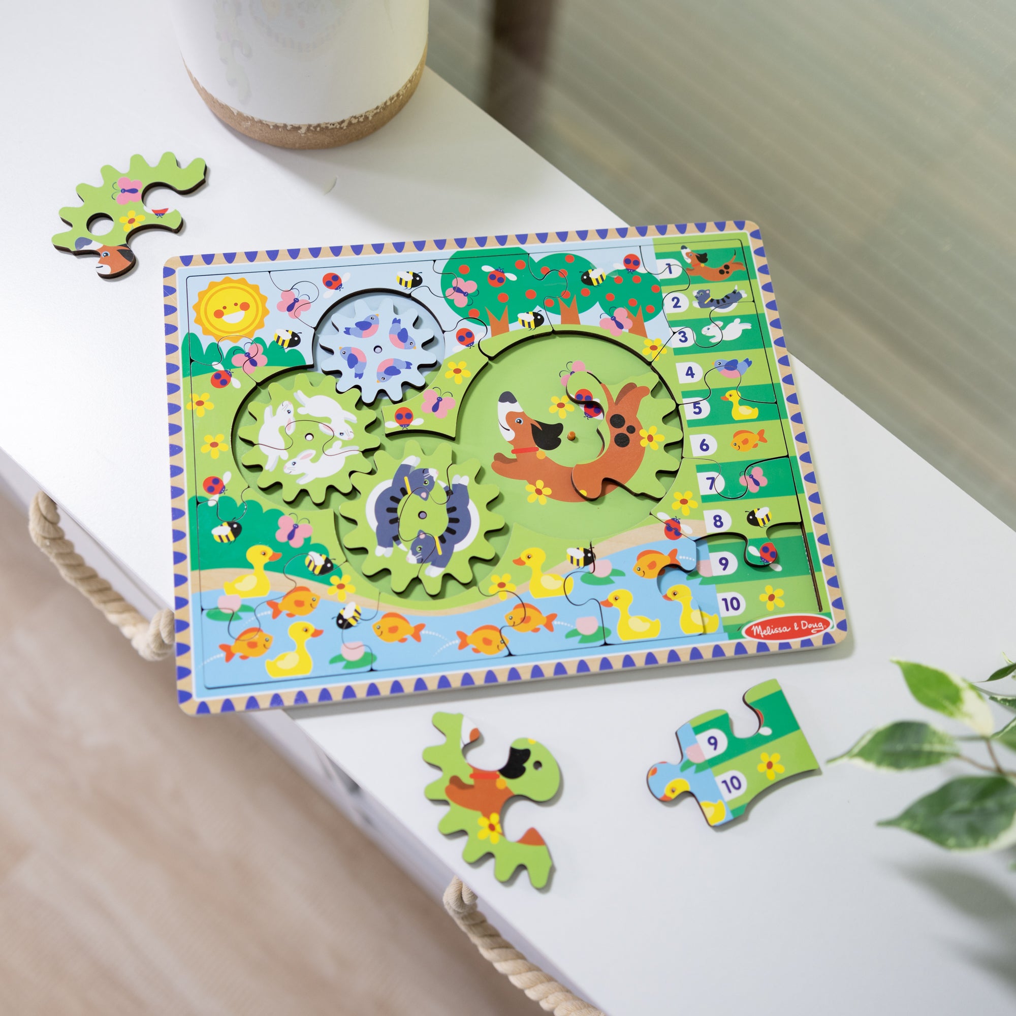 Animal Chase I-Spy Wooden Gear Puzzle - Image 9