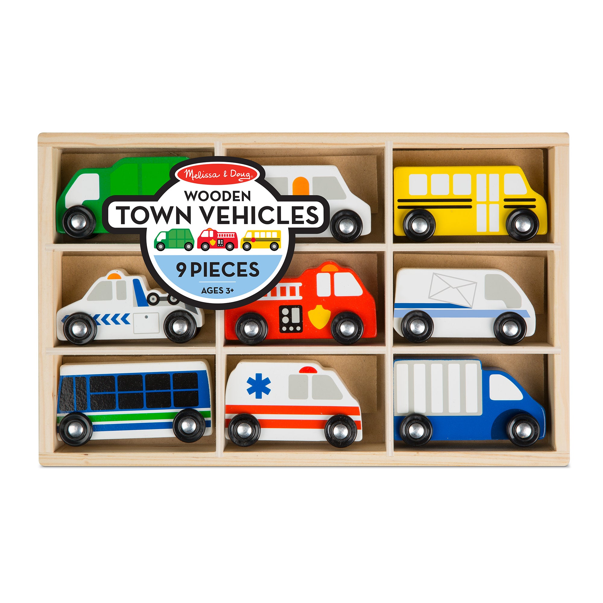 Wooden Town Vehicles Set - Image 3