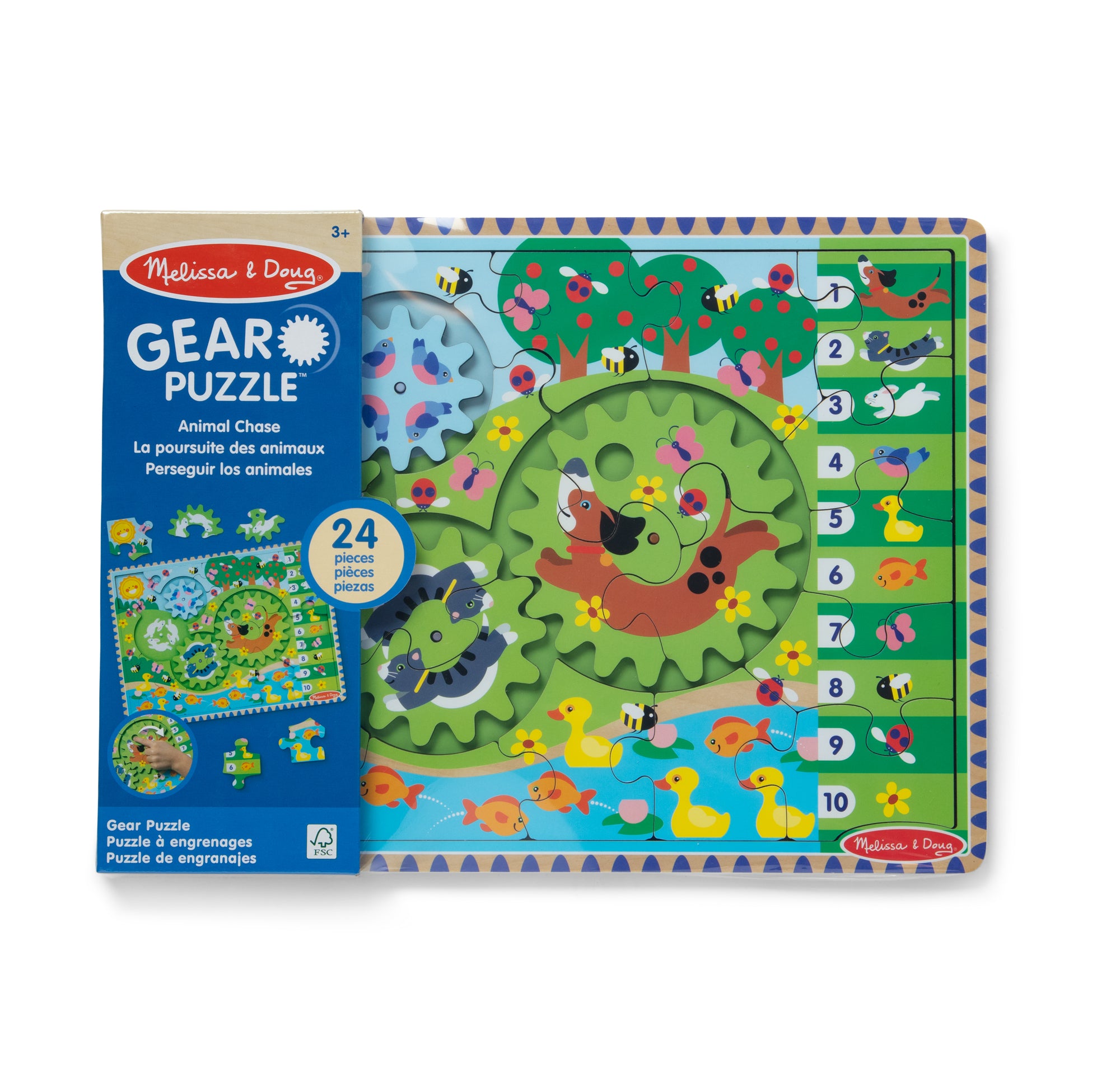 Animal Chase I-Spy Wooden Gear Puzzle - Image 3