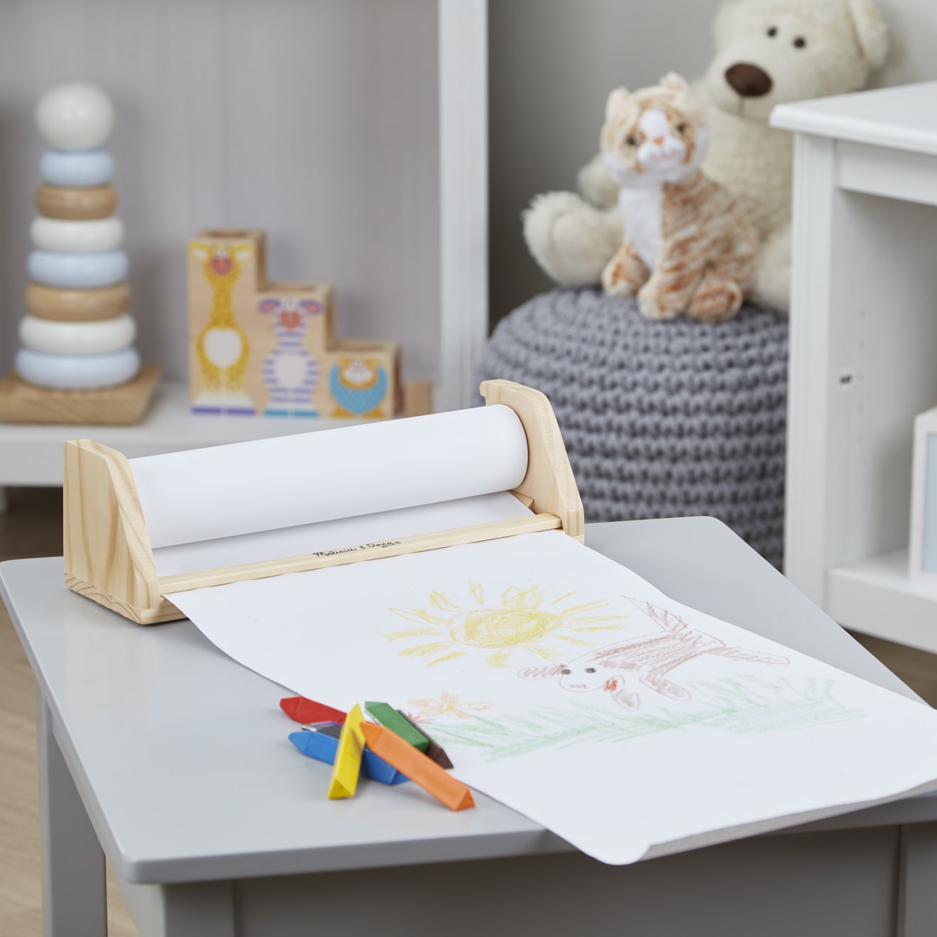 Wooden Tabletop Paper Roll Dispenser - Image 9