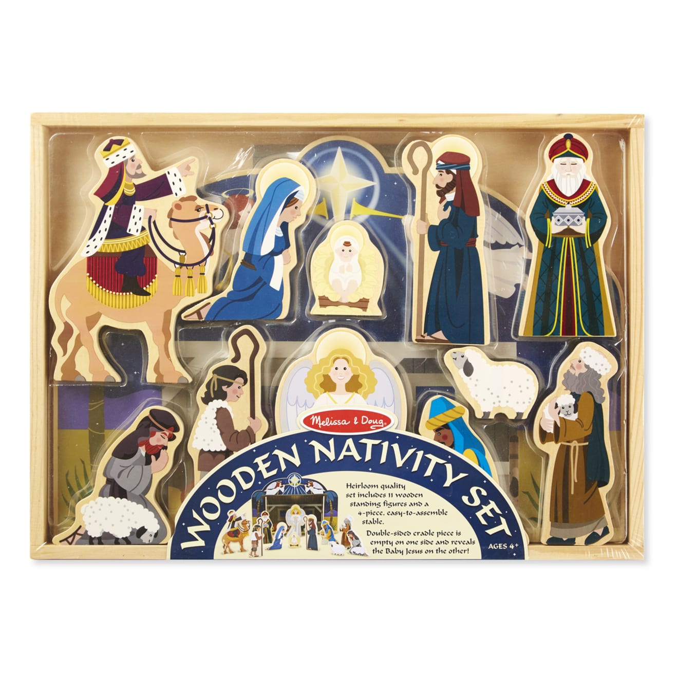 Wooden Christmas Nativity Set - Image 3