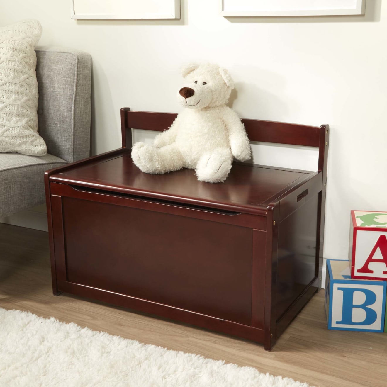 Wooden Toy Chest (Espresso) - Image 4