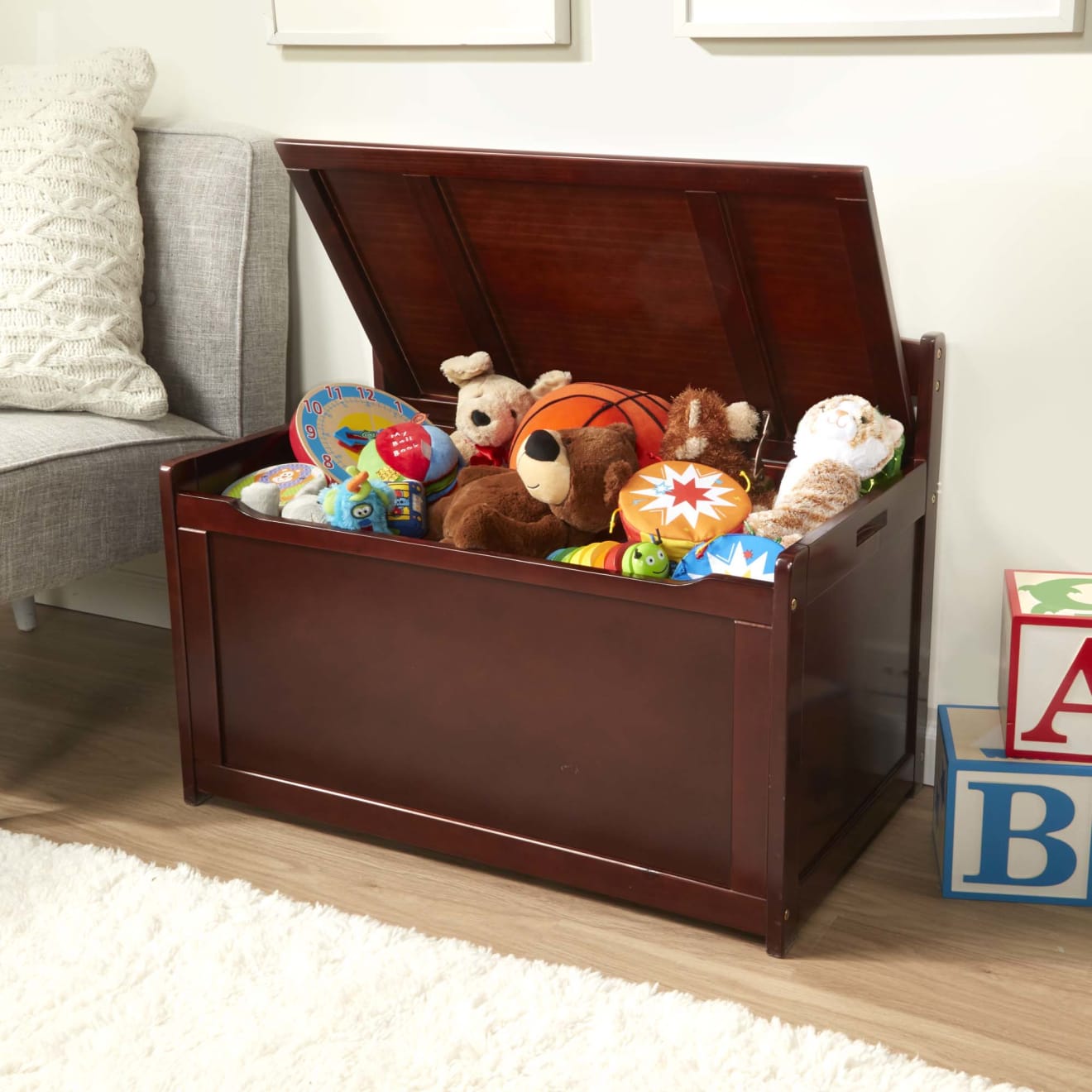 Wooden Toy Chest (Espresso) - Image 9