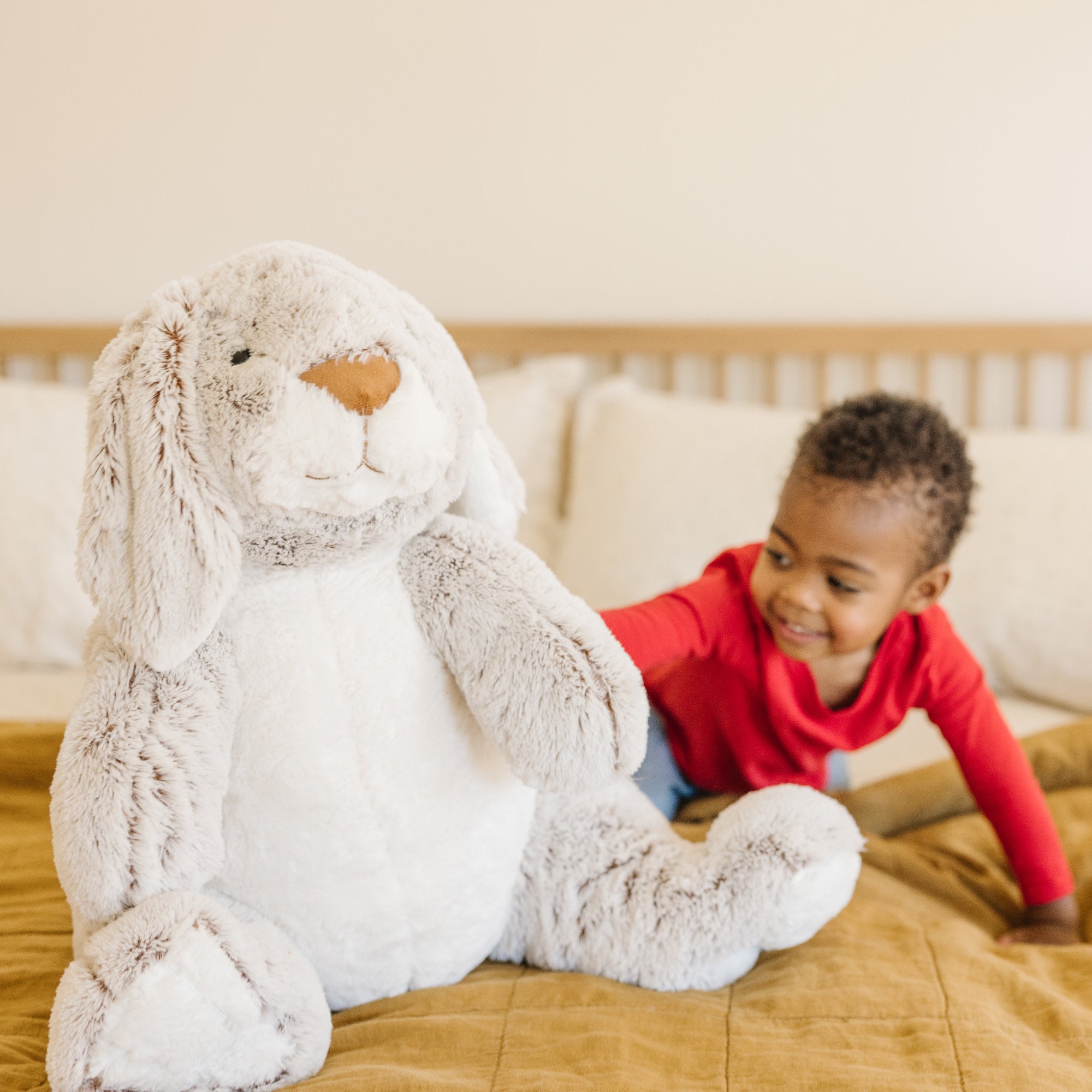 Jumbo Burrow Bunny Stuffed Plush Animal - Image 5