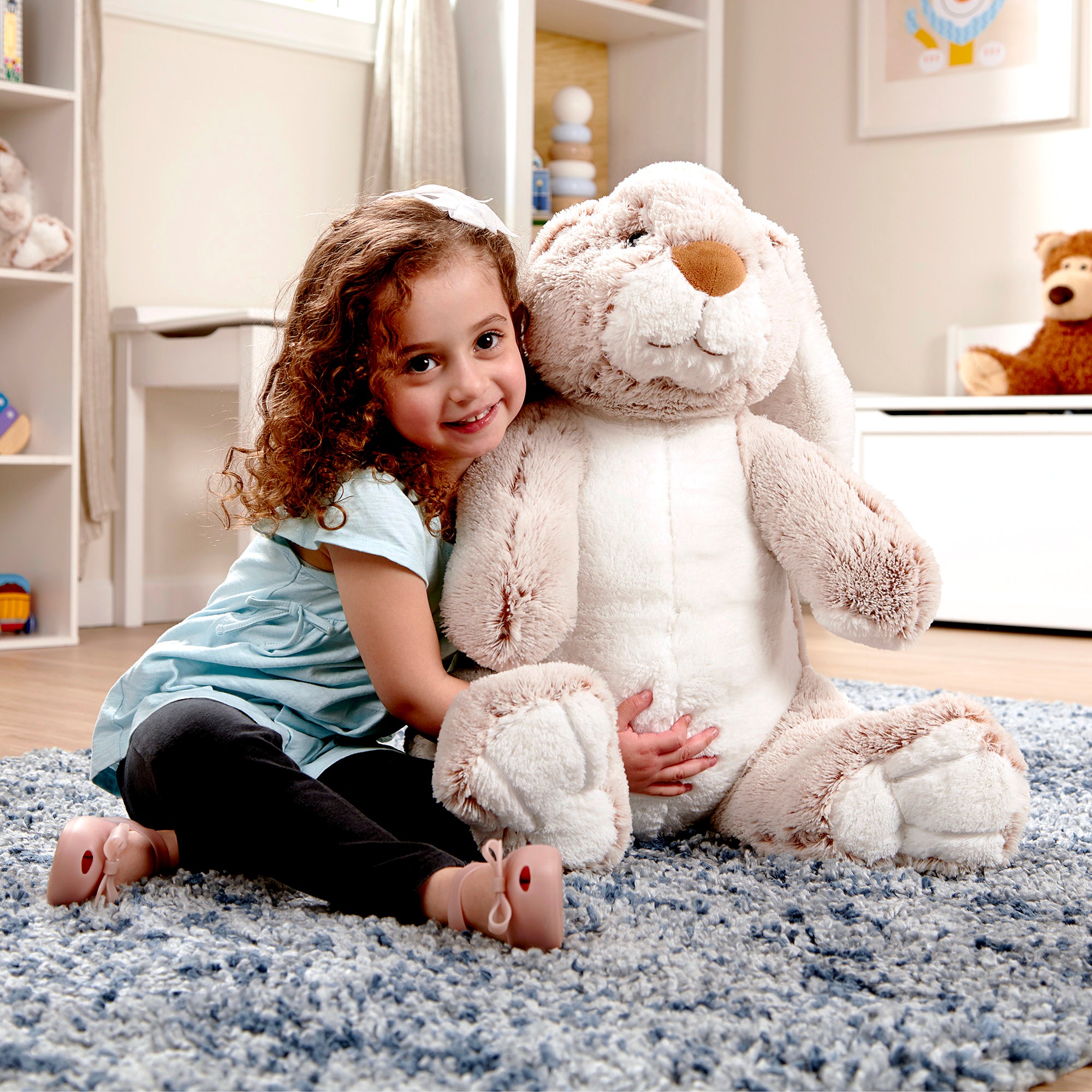 Jumbo Burrow Bunny Stuffed Plush Animal - Image 6