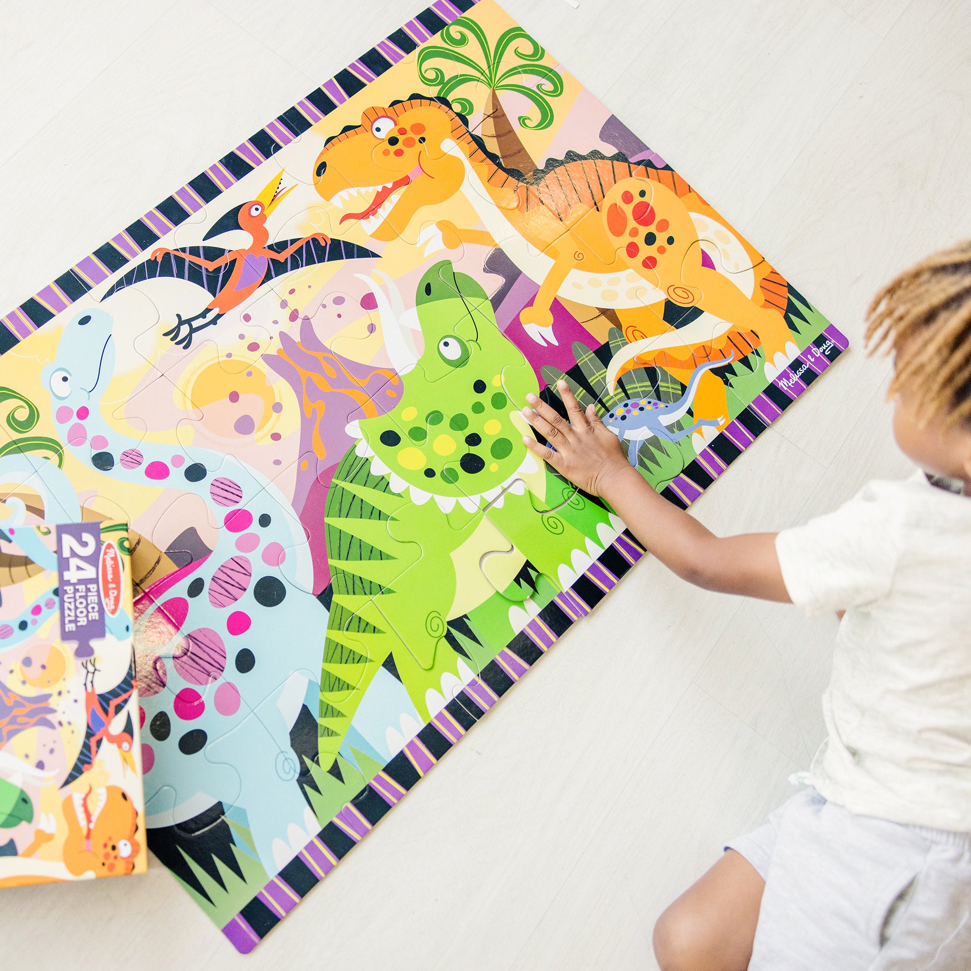 Dinosaur Dawn Floor Puzzle - 24 Pieces - Image 2