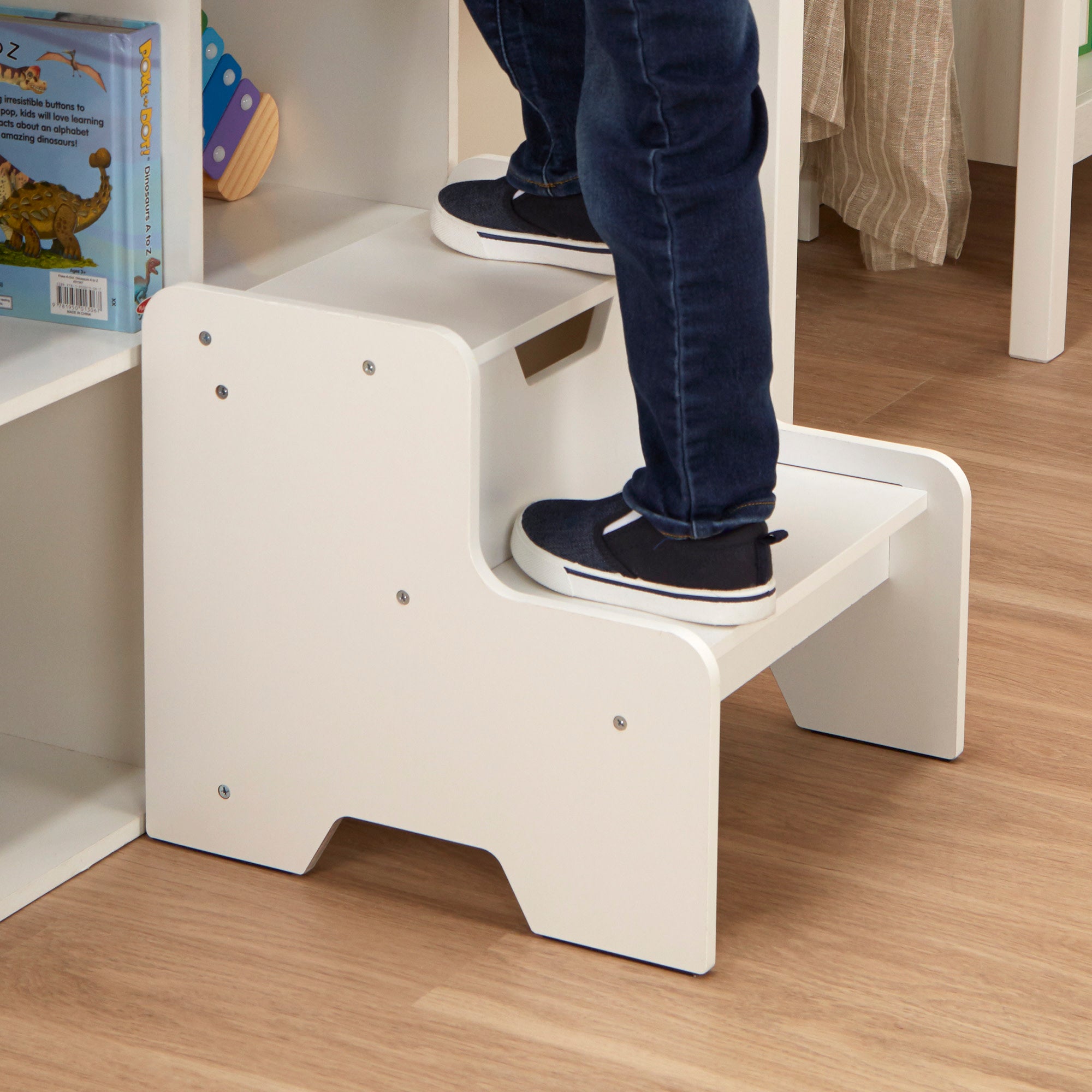 Wooden Step Stool - White - Image 5