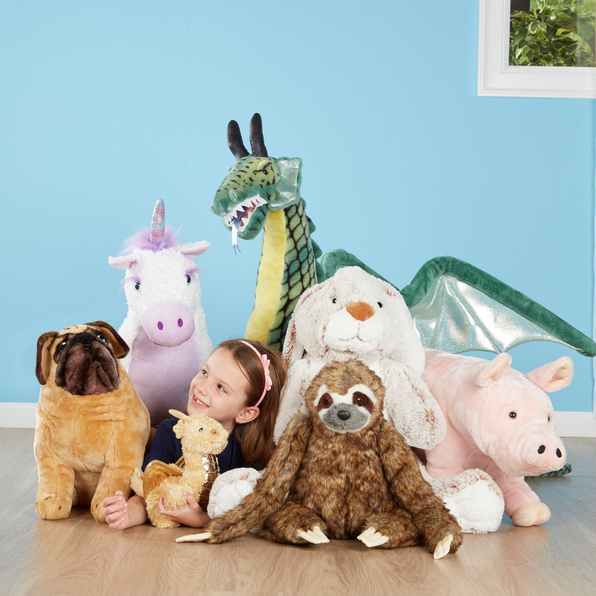 Jumbo Burrow Bunny Stuffed Plush Animal - Image 9